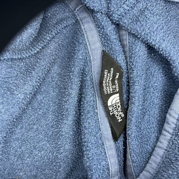 The North Face Womens Canyonland Pullover Hoodie Lrg Blue Thermal Fleece Jacket - Picture 7 of 11